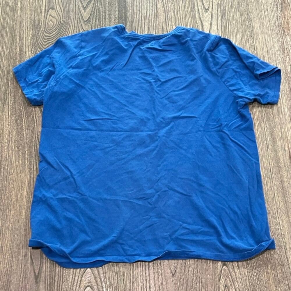Nike Womens T-Shirt Athletic Cut Short Sleeve Swoosh Logo Print Blue Size XL - Picture 3 of 4